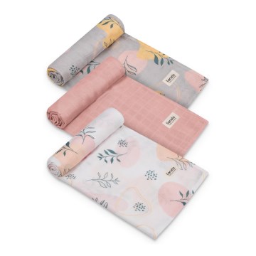 Lionelo - SADA 3x bambusových plienok BAMBOO SET 70x70 cm Leaf