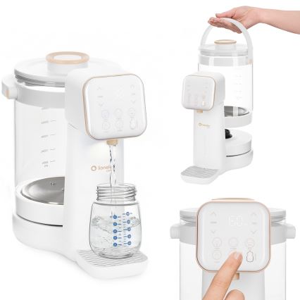 Lionelo - Zariadenie na prípravu dojčenského mlieka BABYPRESTO 2.0 1200W/230V Biele