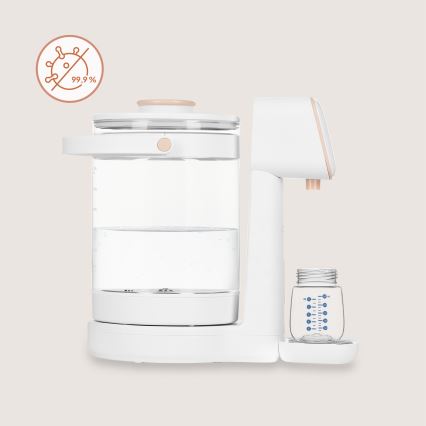 Lionelo - Zariadenie na prípravu dojčenského mlieka BABYPRESTO 2.0 1200W/230V Biele