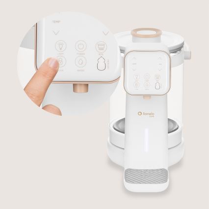 Lionelo - Zariadenie na prípravu dojčenského mlieka BABYPRESTO 2.0 1200W/230V Biele