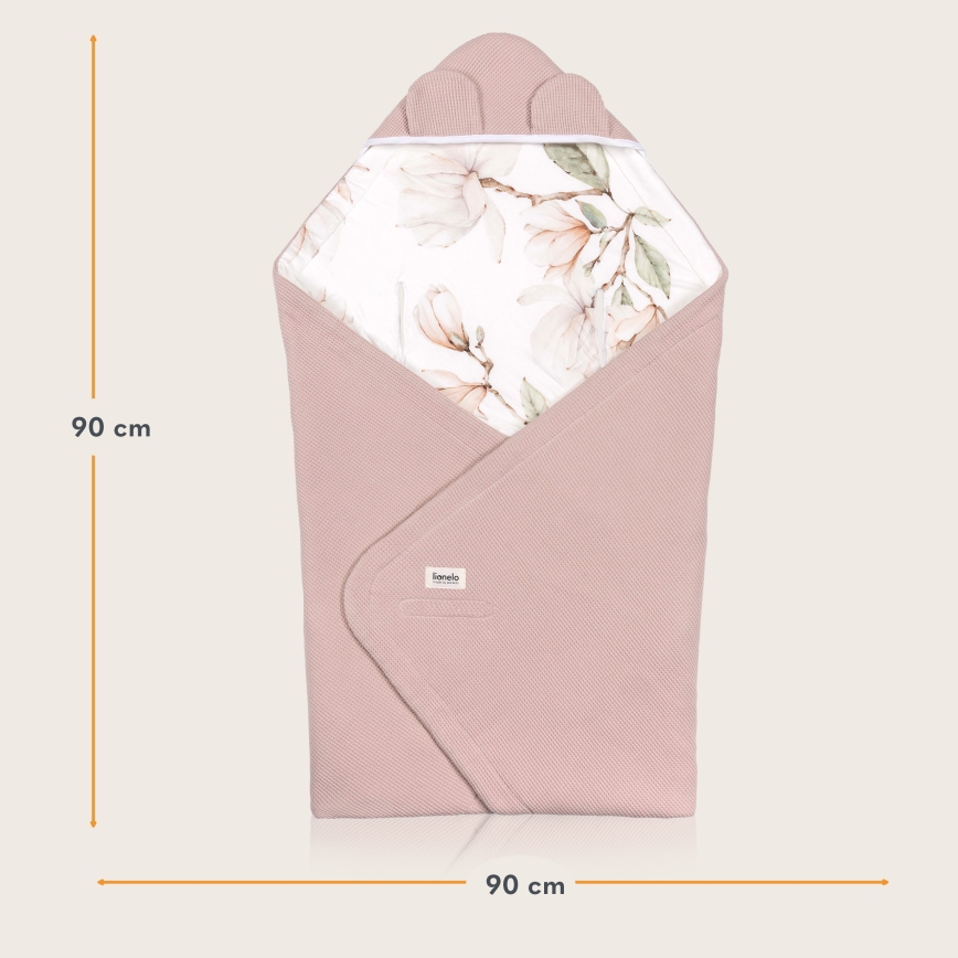 Lionelo - Zavinovačka do autosedačky TRAVEL SWADDLE 90x90 cm Béžová Magnólia