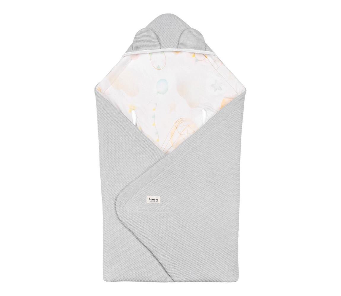 Lionelo - Zavinovačka do autosedačky TRAVEL SWADDLE 90x90 cm Šedý balón 5903771720748