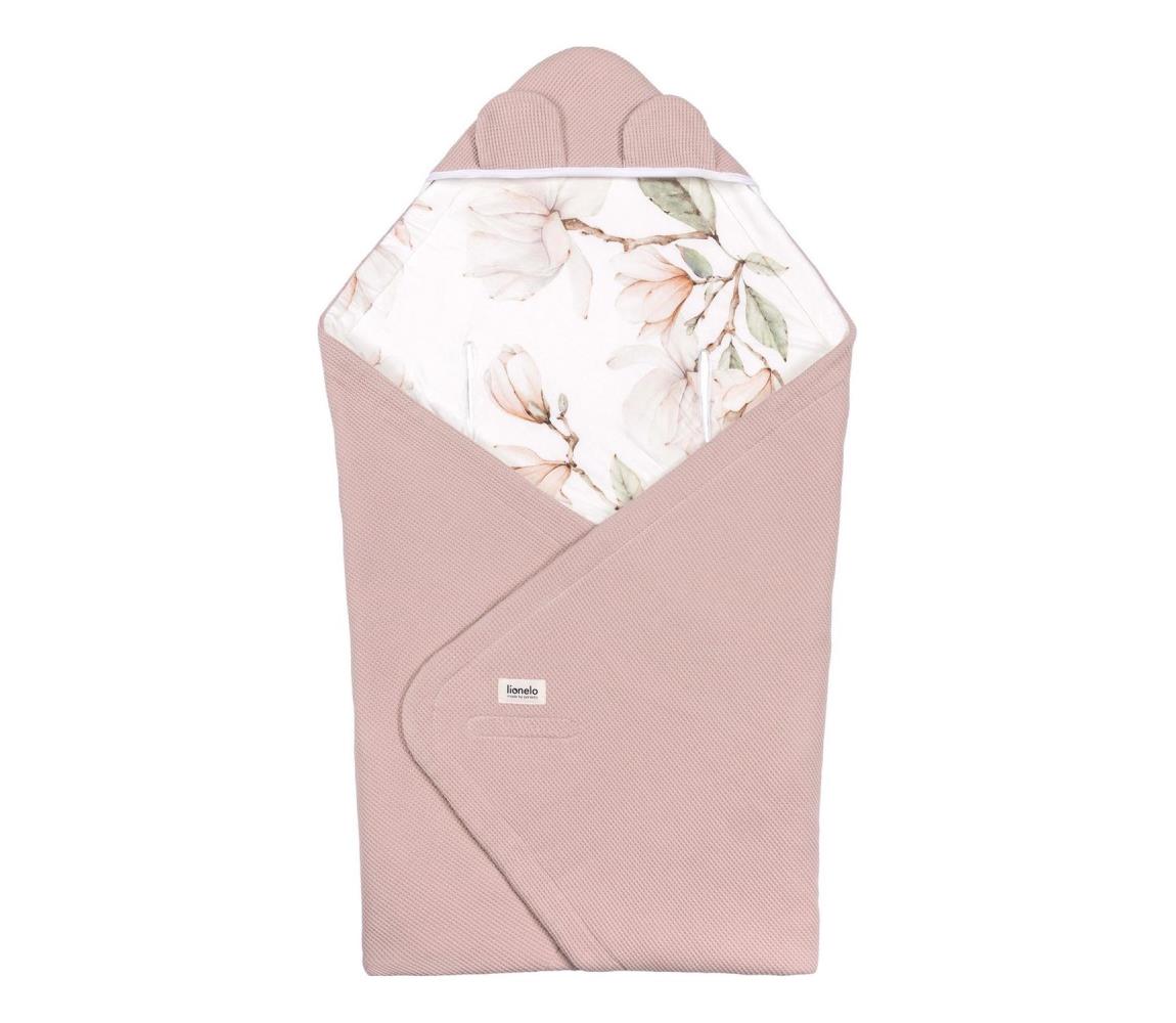 Lionelo - Zavinovačka pre autosedačku TRAVEL SWADDLE 90x90 cm Béžová Magnólia 5903771720724