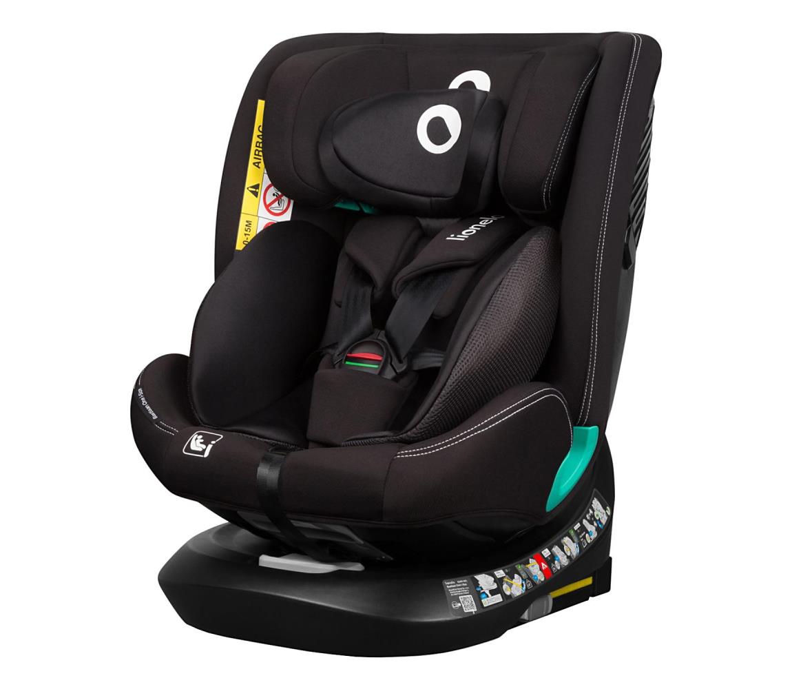 Lionelo – otočná autosedačka so základňou BASTIAAN ONE i-Size 40-150 cm Black Carbon 5903771707367