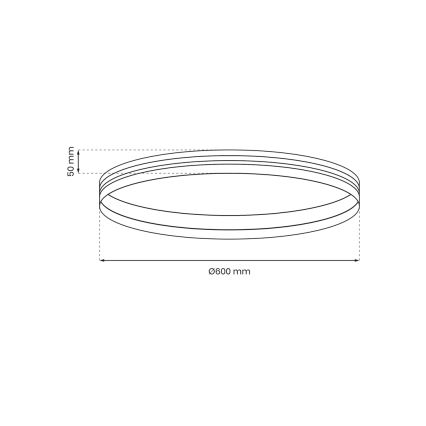 Lištový systém MAGNETIC TRACK pr. 60 cm čierna