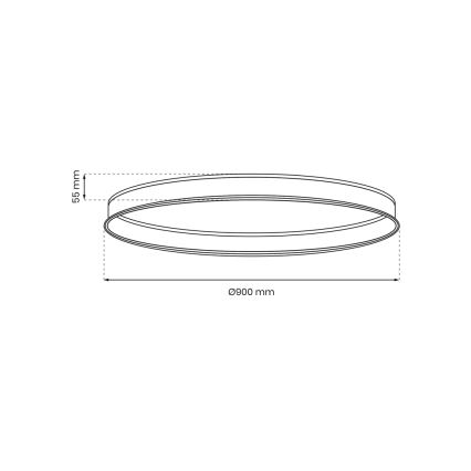 Lištový systém MAGNETIC TRACK pr. 90 cm čierna