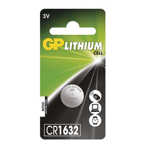 Lithiová batéria gombíková CR1632 GP LITHIUM 3V/140 mAh