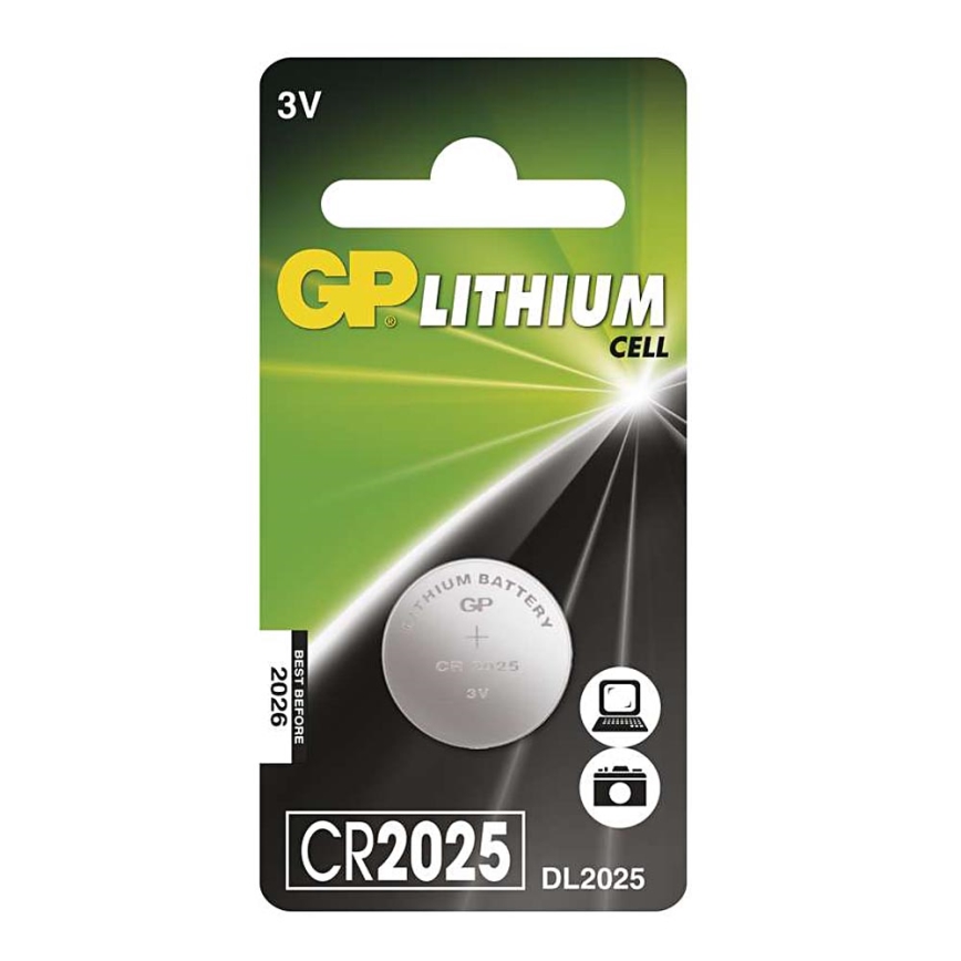 Lithiová batéria gombíková CR2025 GP LITHIUM 3V/170 mAh
