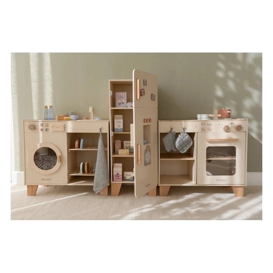 Little Dutch - Drevená chladnička s príslušenstvom