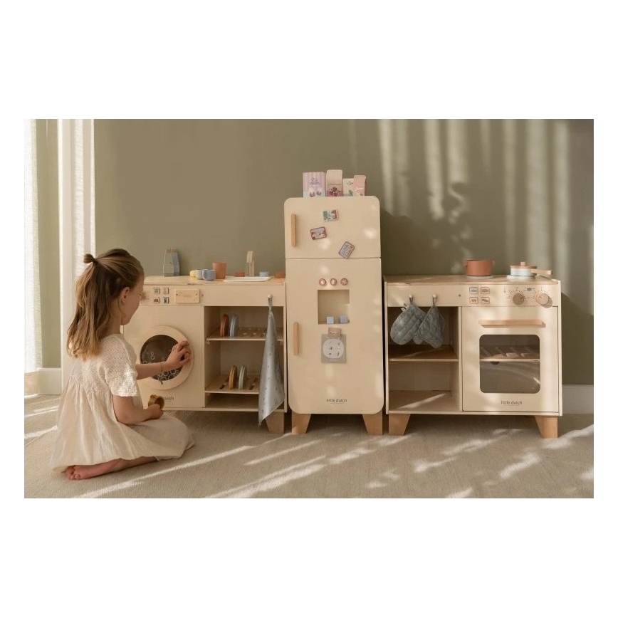 Little Dutch - Drevená chladnička s príslušenstvom