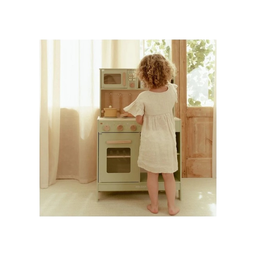 Little Dutch - Drevená kuchynka s príslušenstvom Mint
