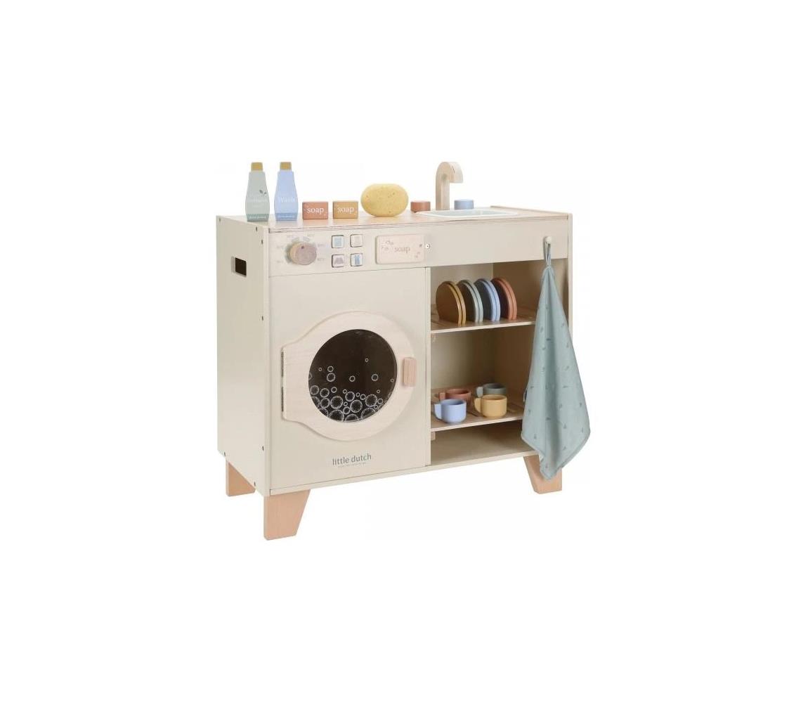 Little Dutch - Drevená práčka s príslušenstvom 2497LD