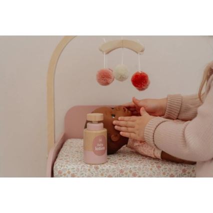 Little Dutch - Drevený prebaľovací pult pre bábiky Soft Flowers