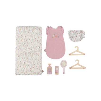 Little Dutch - Drevený prebaľovací pult pre bábiky Soft Flowers