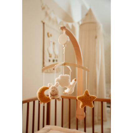 Little Dutch - Hudobný kolotoč nad postieľku Newborn Naturals