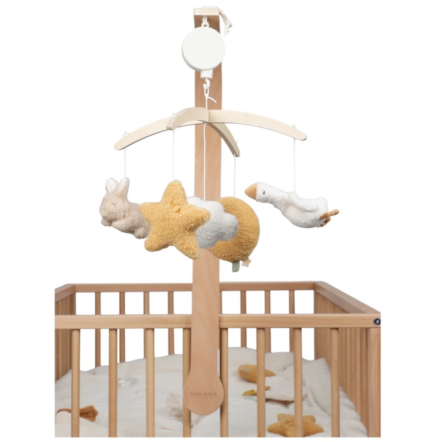 Little Dutch - Hudobný kolotoč nad postieľku Newborn Naturals