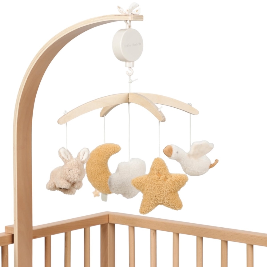 Little Dutch - Hudobný kolotoč nad postieľku Newborn Naturals