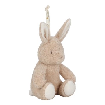 Little Dutch - Newborn Naturals usínací zajačik so svetlom a melódiou