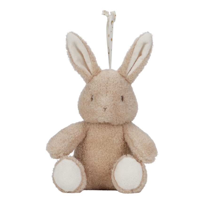 Little Dutch - Newborn Naturals usínací zajačik so svetlom a melódiou