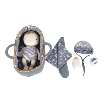 Little Dutch - Plyšová bábika JIM s príslušenstvom modrá