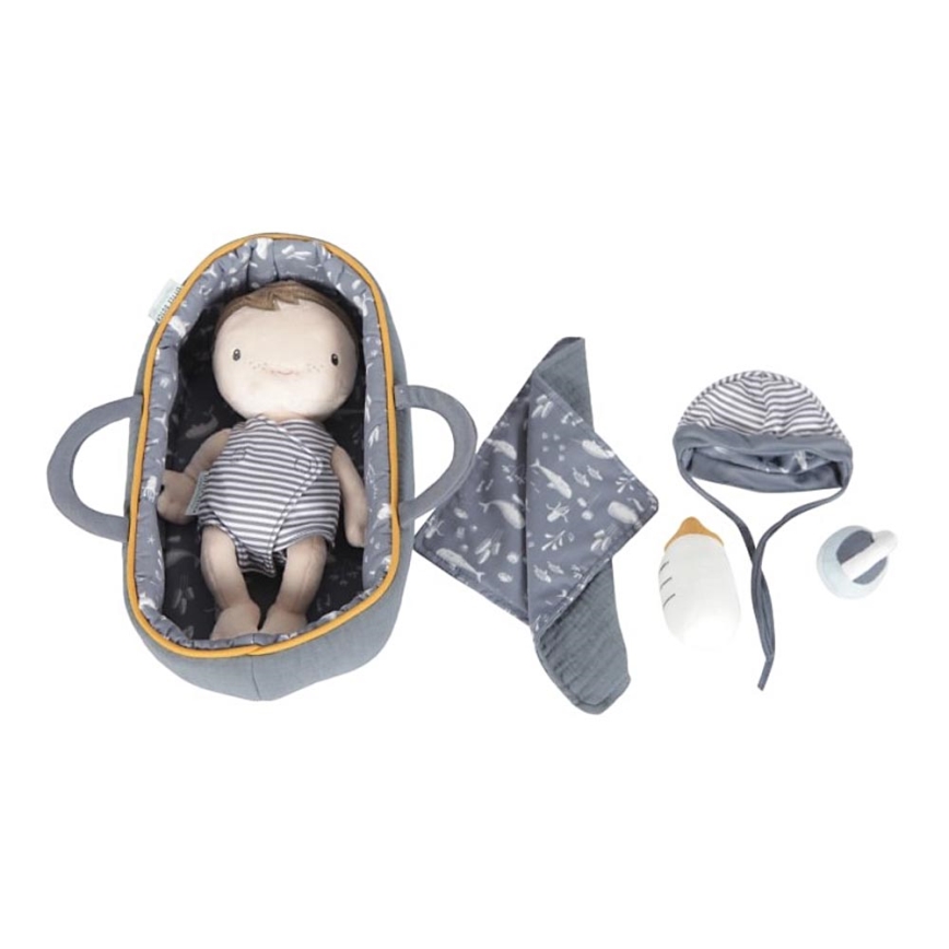 Little Dutch - Plyšová bábika JIM s príslušenstvom modrá
