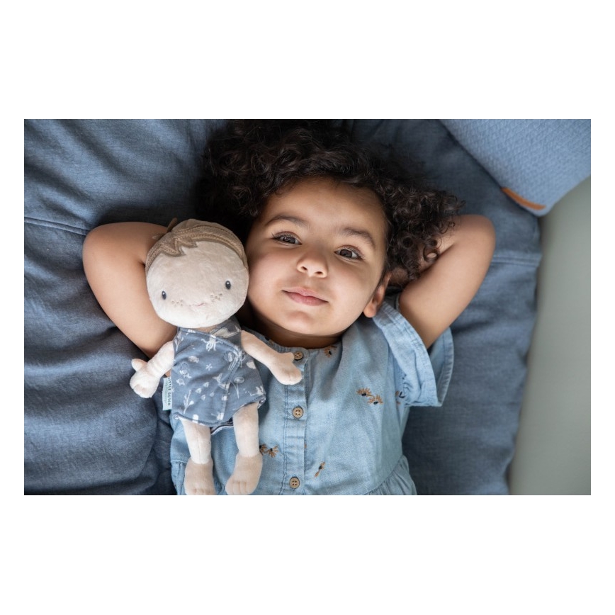 Little Dutch - Plyšová bábika JIM s príslušenstvom modrá