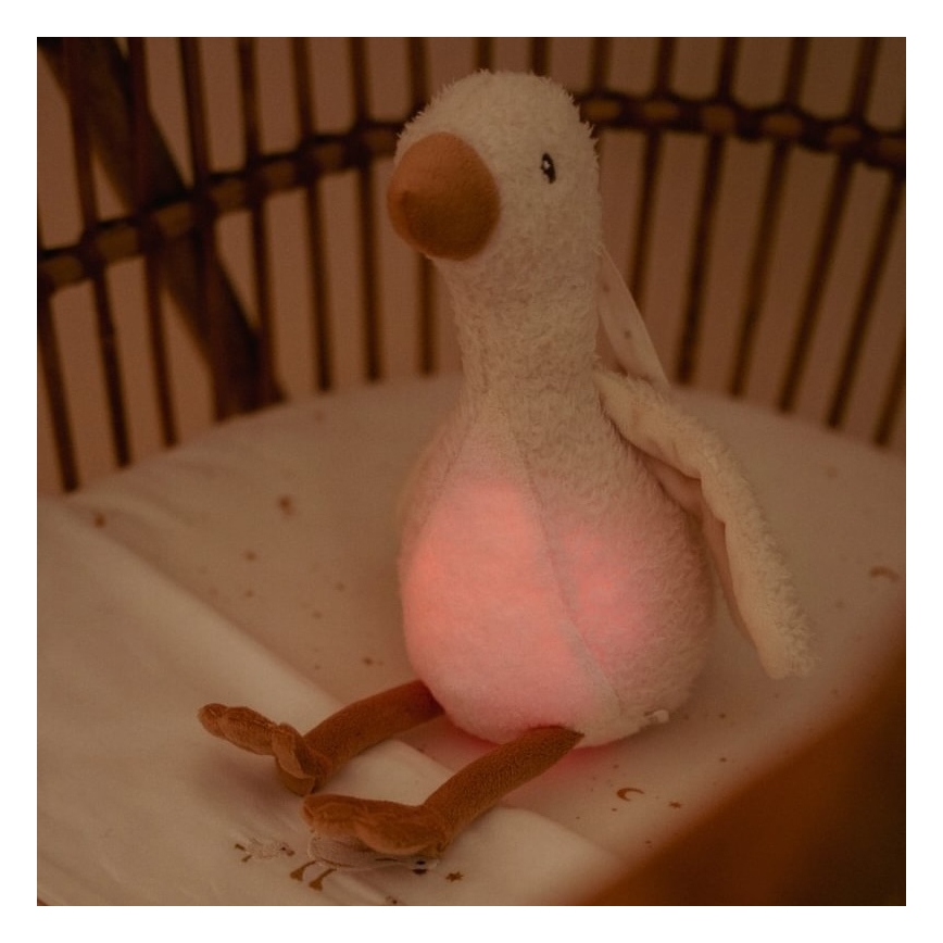Little Dutch - Uspávací plyšák s melódiou a svetlom Newborn Naturals hus