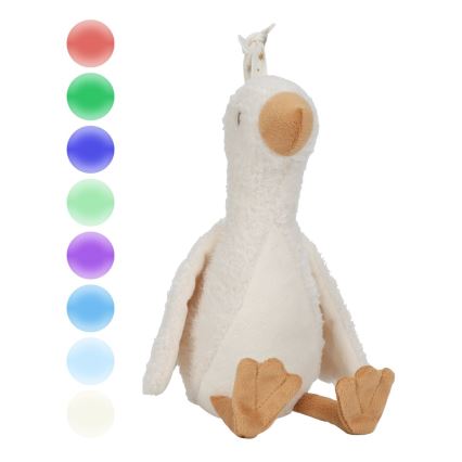 Little Dutch - Uspávací plyšák s melódiou a svetlom Newborn Naturals hus