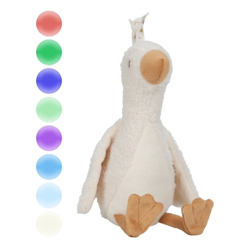 Little Dutch - Uspávací plyšák s melódiou a svetlom Newborn Naturals hus