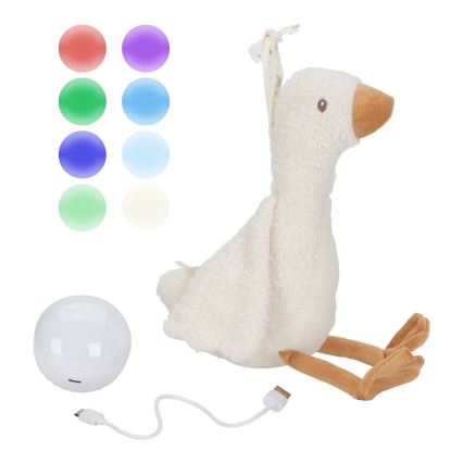 Little Dutch - Uspávací plyšák s melódiou a svetlom Newborn Naturals hus