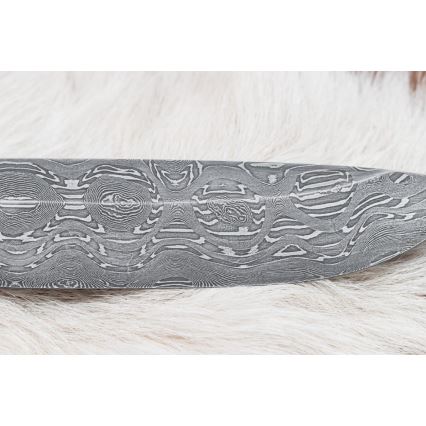Lovecký damaškový nôž 13 cm topoľ/eben