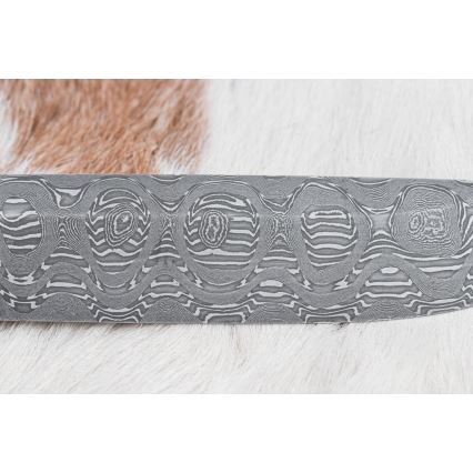 Lovecký damaškový nôž 14,5 cm jelša/serpentinit