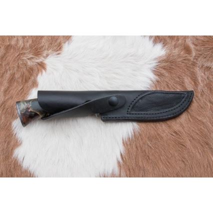 Lovecký damaškový nôž 14 cm gaštan