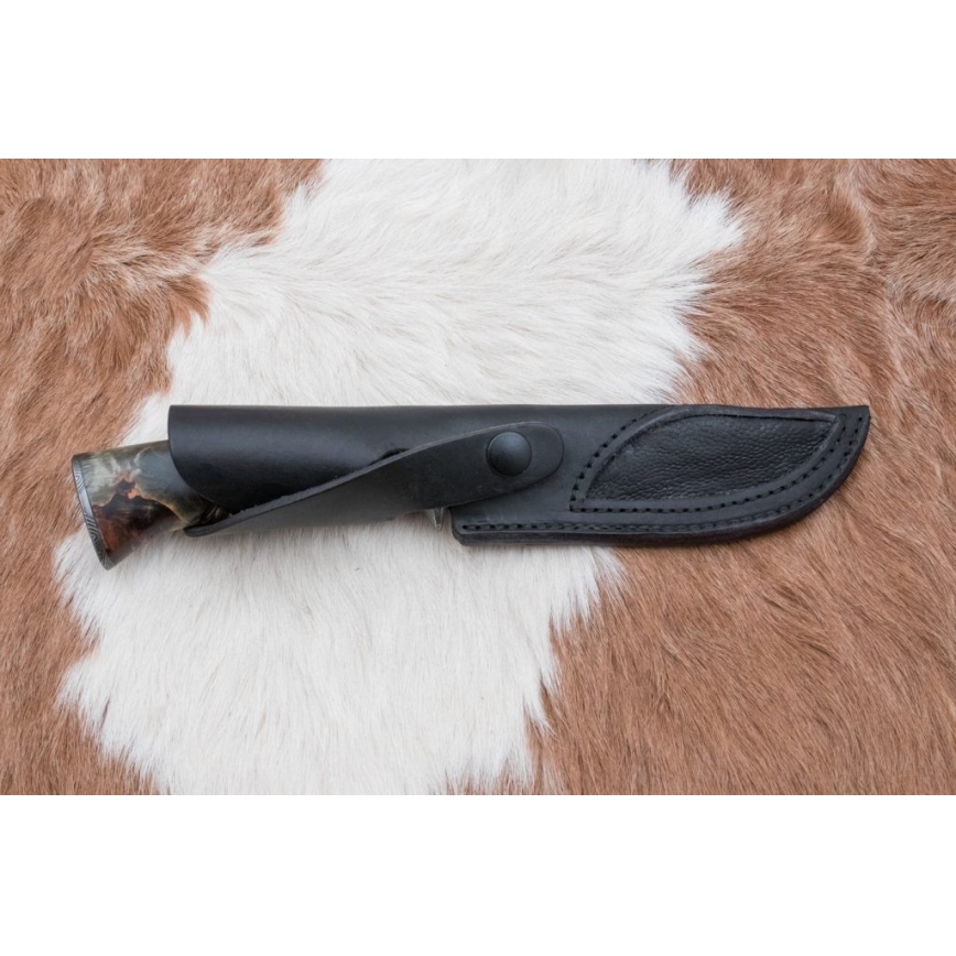 Lovecký damaškový nôž 14 cm gaštan