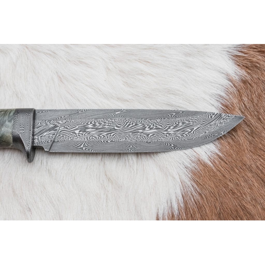 Lovecký damaškový nôž 14 cm gaštan