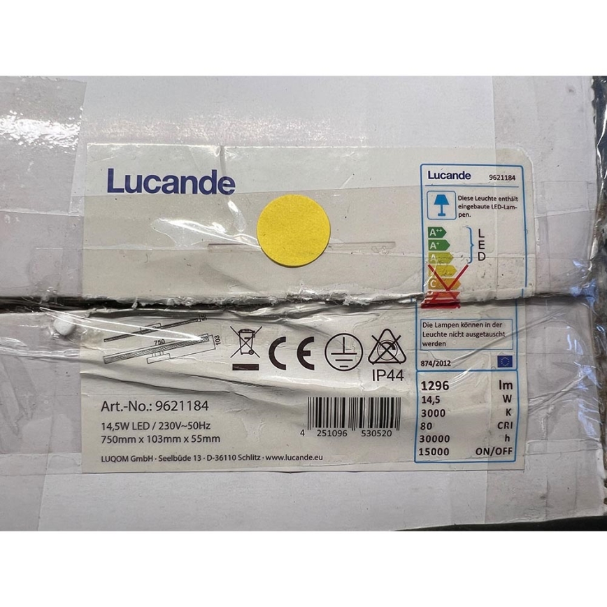 Lucande - LED Kúpeľňové osvetlenie zrkadla  JULIE LED/14,5W/230V IP44