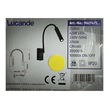 Lucande - LED Nástenná lampa ANAELLA LED/4,5W/230V
