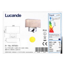 Lucande - LED Nástenná lampa VIRVE 1XLED/13,4W/230V + 1xLED/3,4W/230V