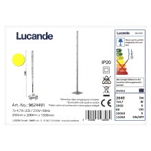 Lucande - LED Stmievateľná stojacia lampa MARGEAU 7xLED/4,7W/230V