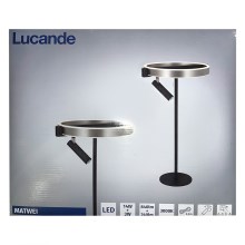 Lucande - LED Stmievateľná stojacia lampa MATWEI LED/14W/230V + LED/3W/230V