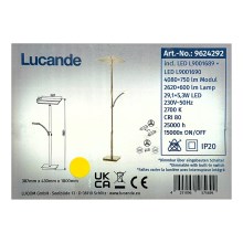 Lucande - LED Stmievateľná stojacia lampa PARTHENA LED/29,1W/230V + LED/5,3W/230V