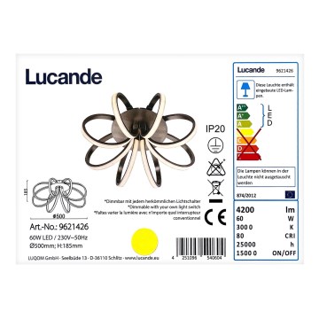 Lucande - LED Stmievateľné stropné svietidlo VADA LED/60W/230V