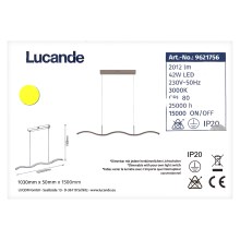 Lucande - LED Stmievateľný luster na lanku BRAMA LED/42W/230V