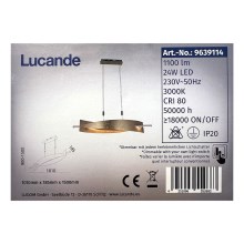 Lucande - LED Stmievateľný luster na lanku MARIJA LED/24W/230V