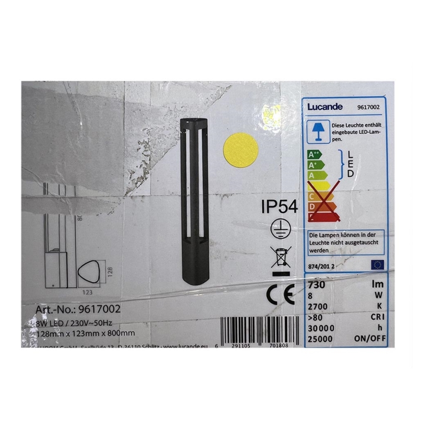 Lucande - LED Vonkajšia lampa NANNA LED/8W/230V IP54