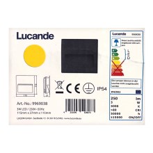 Lucande - LED Vonkajšie vstavané svietidlo LOYA LED/3W/230V IP54