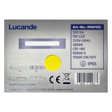 Lucande - LED Vonkajšie zabudované svietidlo RONI LED/9W/230V IP65