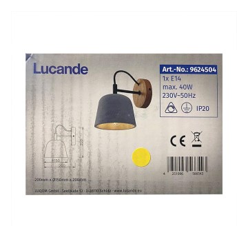 Lucande - Nástenná lampa KALINDA 1xE14/40W/230V