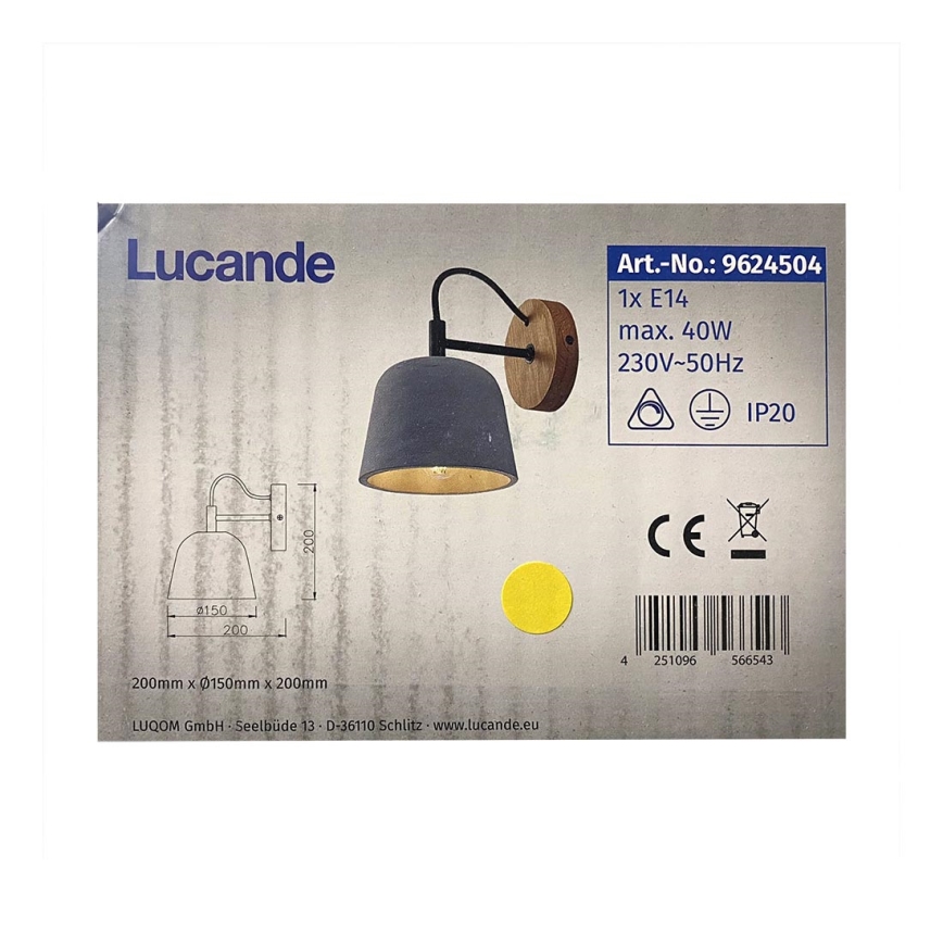 Lucande - Nástenná lampa KALINDA 1xE14/40W/230V
