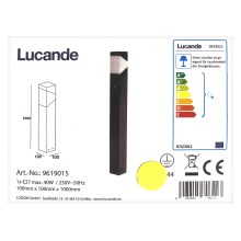 Lucande - Vonkajšia lampa KARIN 1xE27/9W/230V IP44